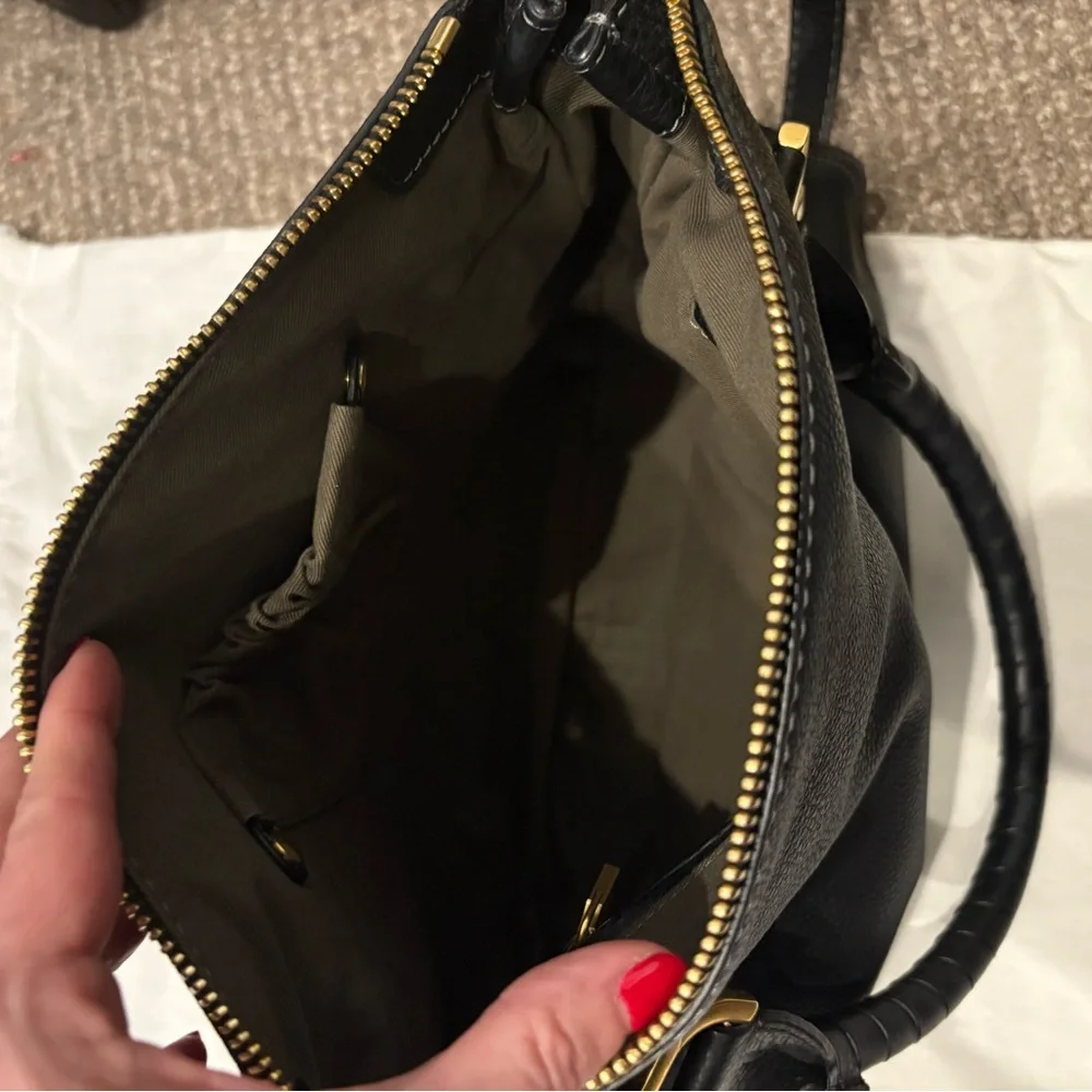 Chloe Marcie Medium Satchel Bag - Black Pebbled Leather - Excellent Condition! - Picture 14 of 17